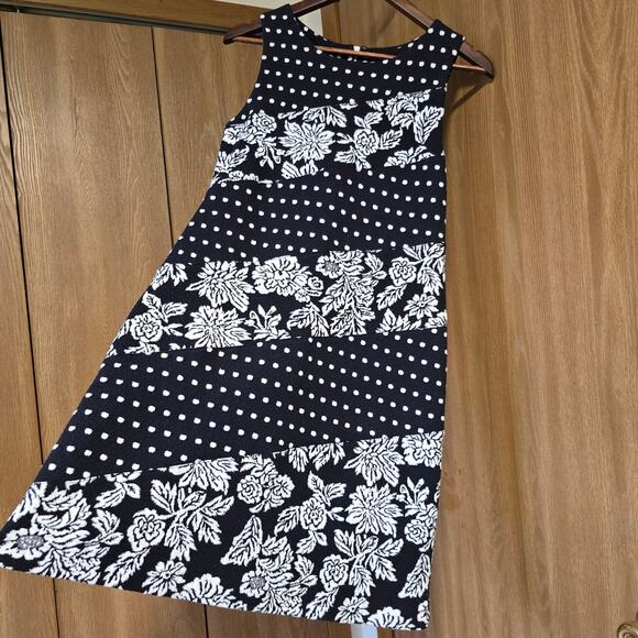 Anthropologie Maeve Effemy Floral Polka Dot Jacquard Shift Dress. - Picture 4 of 13